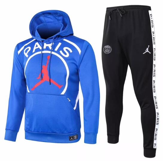 Paris Jordan Blue Training Suit Hoodie Shirt with Pants 2020/21